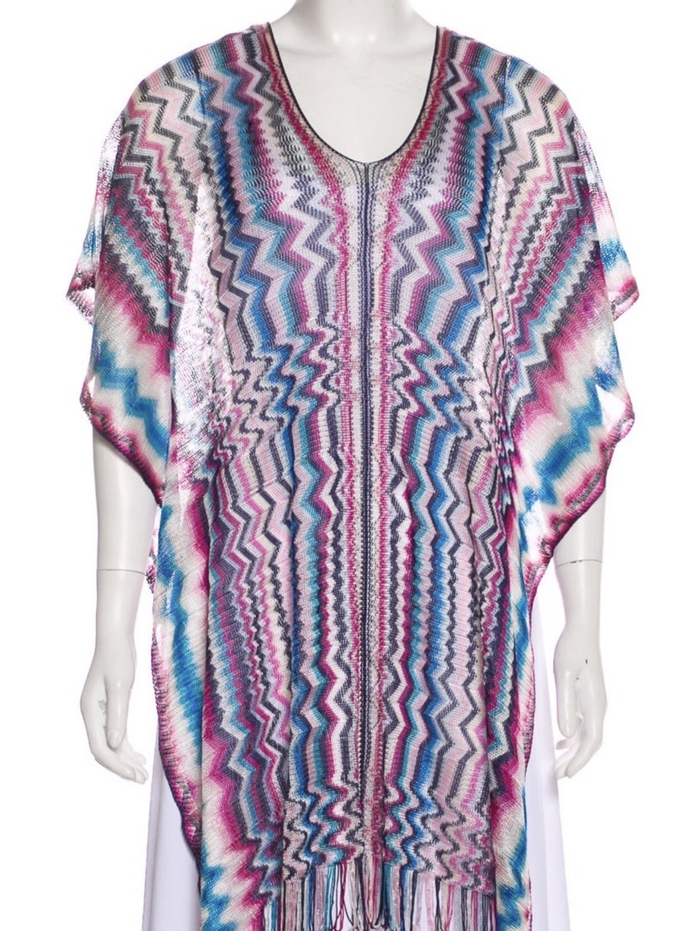 Missoni Geometric Printed Tunic in Pink & Blue